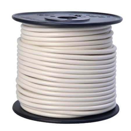 Southwire Primary Wire, 10 AWG, 1C C, White, PVC, Stranded, 60V, 100 ft. 131639